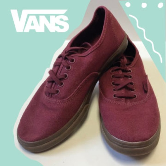 vans authentic maroon gum